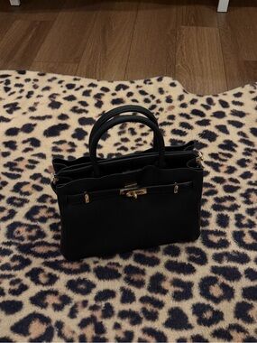 Call it spring bag -  Leather Top-Handle Satchel with Gold Hardware